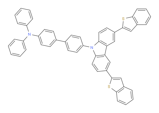 4'-(3,6-bis(benzo[b]thiophen-2-yl)-9H-carbazol-9-yl)-N,N-diphenyl-[1,1'-biphenyl]-4-amine