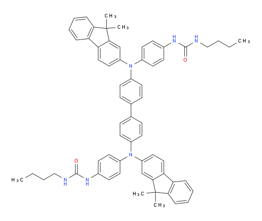 1,1'-(([1,1'-biphenyl]-4,4'-diylbis((9,9-dimethyl-9H-fluoren-2-yl)azanediyl))bis(4,1-phenylene))bis(3-butylurea)