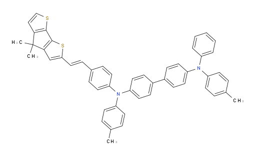 (E)-N4-(4-(2-(4,4-dimethyl-4H-cyclopenta[1,2-b:5,4-b']dithiophen-2-yl)vinyl)phenyl)-N4'-phenyl-N4,N4'-di-p-tolyl-[1,1'-biphenyl]-4,4'-diamine