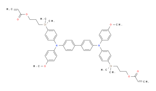 ((([1,1'-biphenyl]-4,4'-diylbis((4-methoxyphenyl)azanediyl))bis(4,1-phenylene))bis(dimethylsilanediyl))bis(propane-3,1-diyl) diacrylate