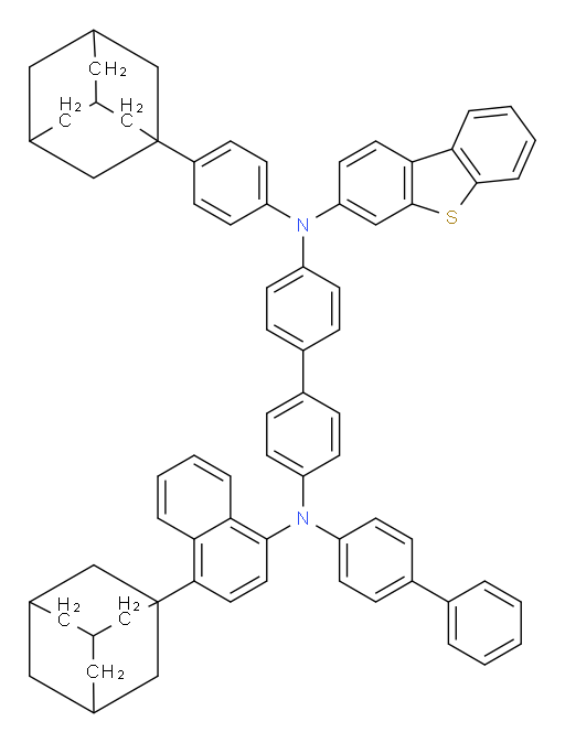 N4-([1,1'-biphenyl]-4-yl)-N4-(4-(adamantan-1-yl)naphthalen-1-yl)-N4'-(4-(adamantan-1-yl)phenyl)-N4'-(dibenzo[b,d]thiophen-3-yl)-[1,1'-biphenyl]-4,4'-diamine