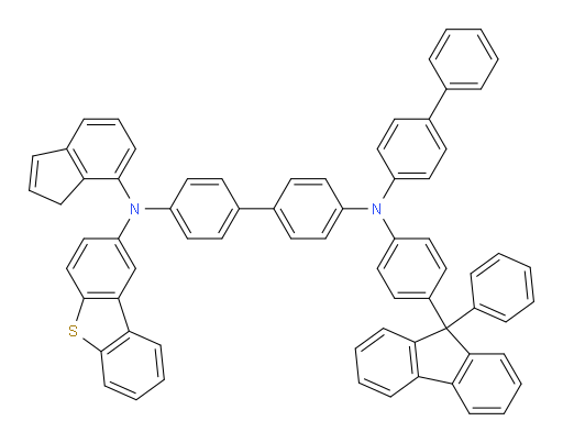 N4-([1,1'-biphenyl]-4-yl)-N4'-(dibenzo[b,d]thiophen-2-yl)-N4'-(1H-inden-7-yl)-N4-(4-(9-phenyl-9H-fluoren-9-yl)phenyl)-[1,1'-biphenyl]-4,4'-diamine