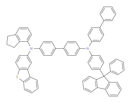 N4-([1,1'-biphenyl]-4-yl)-N4'-(dibenzo[b,d]thiophen-2-yl)-N4'-(2,3-dihydro-1H-inden-4-yl)-N4-(4-(9-phenyl-9H-fluoren-9-yl)phenyl)-[1,1'-biphenyl]-4,4'-diamine