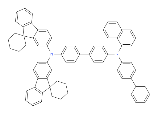 N4-([1,1'-biphenyl]-4-yl)-N4-(naphthalen-1-yl)-N4',N4'-di(spiro[cyclohexane-1,9'-fluoren]-2'-yl)-[1,1'-biphenyl]-4,4'-diamine