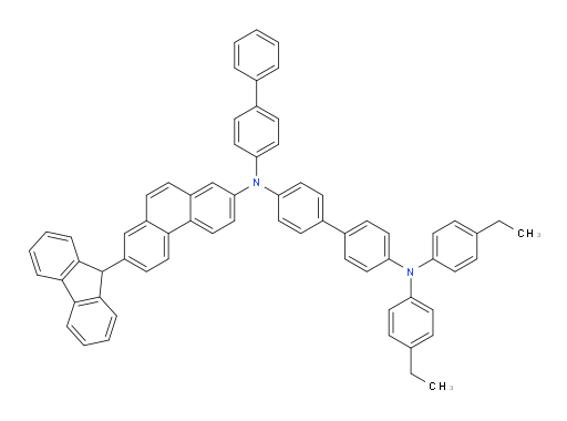 N4-(7-(9H-fluoren-9-yl)phenanthren-2-yl)-N4-([1,1'-biphenyl]-4-yl)-N4',N4'-bis(4-ethylphenyl)-[1,1'-biphenyl]-4,4'-diamine