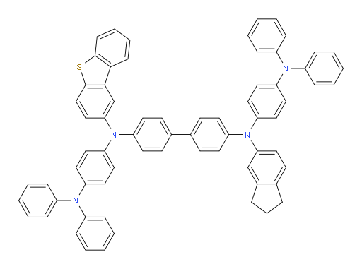 N4-(dibenzo[b,d]thiophen-2-yl)-N4'-(2,3-dihydro-1H-inden-5-yl)-N4,N4'-bis(4-(diphenylamino)phenyl)-[1,1'-biphenyl]-4,4'-diamine