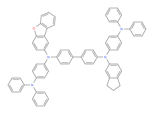 N4-(dibenzo[b,d]furan-2-yl)-N4'-(2,3-dihydro-1H-inden-5-yl)-N4,N4'-bis(4-(diphenylamino)phenyl)-[1,1'-biphenyl]-4,4'-diamine