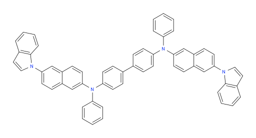 N4,N4'-bis(6-(1H-indol-1-yl)naphthalen-2-yl)-N4,N4'-diphenyl-[1,1'-biphenyl]-4,4'-diamine