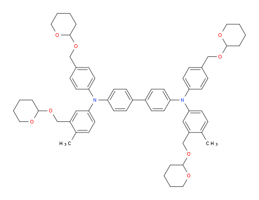 N4,N4'-bis(4-methyl-3-(((tetrahydro-2H-pyran-2-yl)oxy)methyl)phenyl)-N4,N4'-bis(4-(((tetrahydro-2H-pyran-2-yl)oxy)methyl)phenyl)-[1,1'-biphenyl]-4,4'-diamine