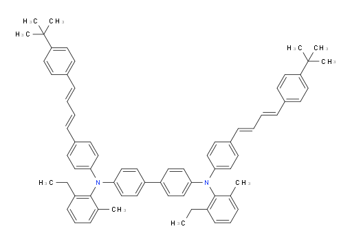 N4,N4'-bis(4-((1E,3E)-4-(4-(tert-butyl)phenyl)buta-1,3-dien-1-yl)phenyl)-N4,N4'-bis(2-ethyl-6-methylphenyl)-[1,1'-biphenyl]-4,4'-diamine