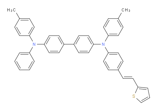 (E)-N4-phenyl-N4'-(4-(2-(thiophen-2-yl)vinyl)phenyl)-N4,N4'-di-p-tolyl-[1,1'-biphenyl]-4,4'-diamine