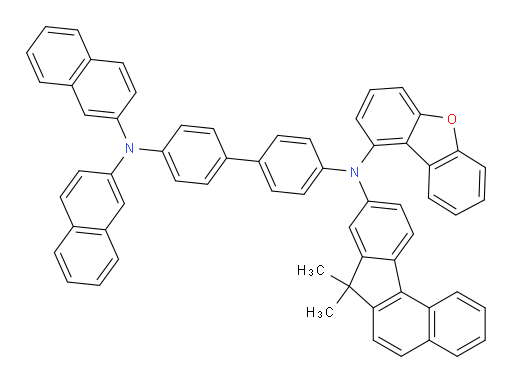 N4-(dibenzo[b,d]furan-1-yl)-N4-(7,7-dimethyl-7H-benzo[c]fluoren-9-yl)-N4',N4'-di(naphthalen-2-yl)-[1,1'-biphenyl]-4,4'-diamine
