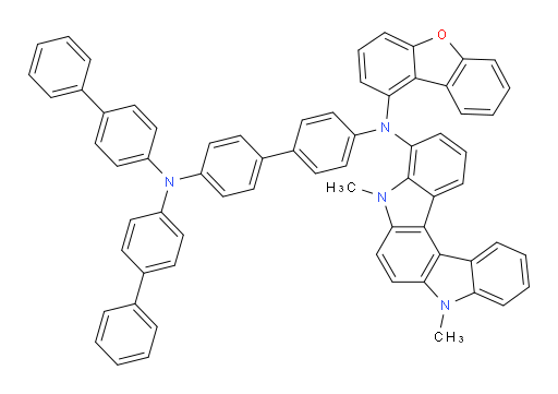 N4,N4-di([1,1'-biphenyl]-4-yl)-N4'-(dibenzo[b,d]furan-1-yl)-N4'-(5,8-dimethyl-5,8-dihydroindolo[2,3-c]carbazol-4-yl)-[1,1'-biphenyl]-4,4'-diamine