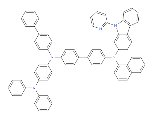 N4-([1,1'-biphenyl]-4-yl)-N4-(4-(diphenylamino)phenyl)-N4'-(naphthalen-1-yl)-N4'-(9-(pyridin-2-yl)-9H-carbazol-2-yl)-[1,1'-biphenyl]-4,4'-diamine