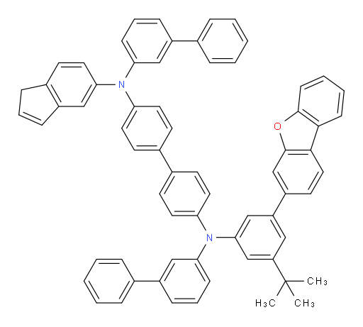 N4,N4'-di([1,1'-biphenyl]-3-yl)-N4-(3-(tert-butyl)-5-(dibenzo[b,d]furan-3-yl)phenyl)-N4'-(1H-inden-5-yl)-[1,1'-biphenyl]-4,4'-diamine