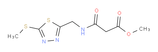 methyl 3-(((5-(methylthio)-1,3,4-thiadiazol-2-yl)methyl)amino)-3-oxopropanoate