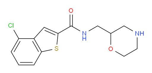 4-chloro-N-(morpholin-2-ylmethyl)benzo[b]thiophene-2-carboxamide