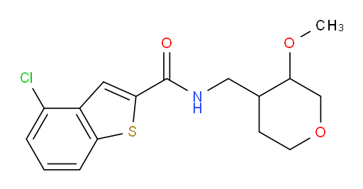 4-chloro-N-((3-methoxytetrahydro-2H-pyran-4-yl)methyl)benzo[b]thiophene-2-carboxamide