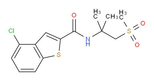 4-chloro-N-(2-methyl-1-(methylsulfonyl)propan-2-yl)benzo[b]thiophene-2-carboxamide