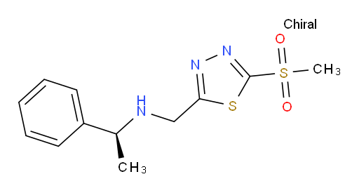 (S)-N-((5-(methylsulfonyl)-1,3,4-thiadiazol-2-yl)methyl)-1-phenylethanamine
