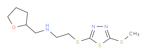 2-((5-(methylthio)-1,3,4-thiadiazol-2-yl)thio)-N-((tetrahydrofuran-2-yl)methyl)ethanamine