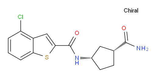 N-((1S,3R)-3-carbamoylcyclopentyl)-4-chlorobenzo[b]thiophene-2-carboxamide