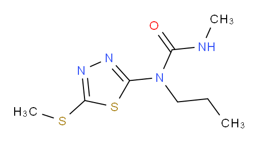 3-methyl-1-(5-(methylthio)-1,3,4-thiadiazol-2-yl)-1-propylurea