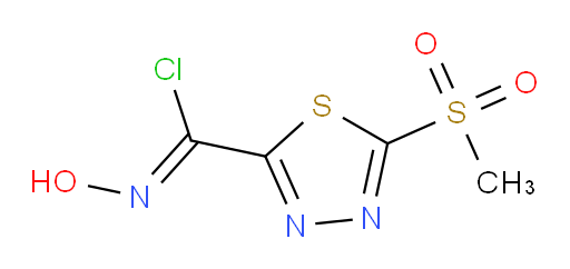 (Z)-N-hydroxy-5-(methylsulfonyl)-1,3,4-thiadiazole-2-carbimidoyl chloride