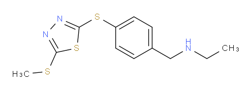 N-(4-((5-(methylthio)-1,3,4-thiadiazol-2-yl)thio)benzyl)ethanamine