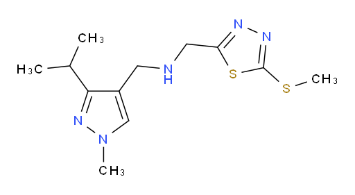 1-(3-isopropyl-1-methyl-1H-pyrazol-4-yl)-N-((5-(methylthio)-1,3,4-thiadiazol-2-yl)methyl)methanamine