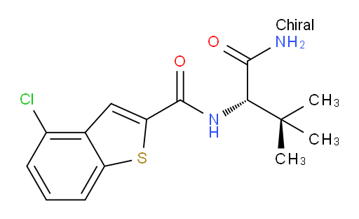 (S)-N-(1-amino-3,3-dimethyl-1-oxobutan-2-yl)-4-chlorobenzo[b]thiophene-2-carboxamide