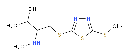 N,3-dimethyl-1-((5-(methylthio)-1,3,4-thiadiazol-2-yl)thio)butan-2-amine