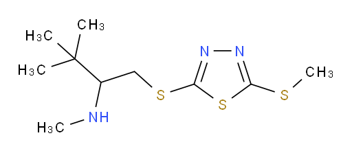 N,3,3-trimethyl-1-((5-(methylthio)-1,3,4-thiadiazol-2-yl)thio)butan-2-amine