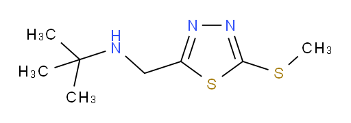 2-methyl-N-((5-(methylthio)-1,3,4-thiadiazol-2-yl)methyl)propan-2-amine