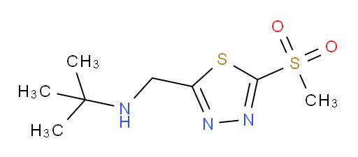2-methyl-N-((5-(methylsulfonyl)-1,3,4-thiadiazol-2-yl)methyl)propan-2-amine
