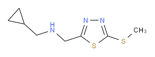 1-cyclopropyl-N-((5-(methylthio)-1,3,4-thiadiazol-2-yl)methyl)methanamine