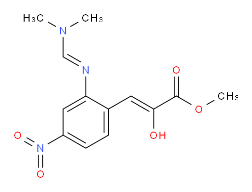 (Z)-methyl 3-(2-((E)-((dimethylamino)methylene)amino)-4-nitrophenyl)-2-hydroxyacrylate