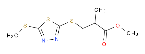 methyl 2-methyl-3-((5-(methylthio)-1,3,4-thiadiazol-2-yl)thio)propanoate