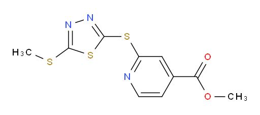 methyl 2-((5-(methylthio)-1,3,4-thiadiazol-2-yl)thio)isonicotinate