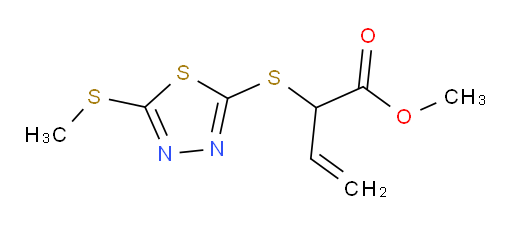 methyl 2-((5-(methylthio)-1,3,4-thiadiazol-2-yl)thio)but-3-enoate