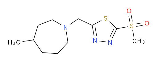 2-((4-methylazepan-1-yl)methyl)-5-(methylsulfonyl)-1,3,4-thiadiazole