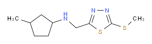 3-methyl-N-((5-(methylthio)-1,3,4-thiadiazol-2-yl)methyl)cyclopentanamine