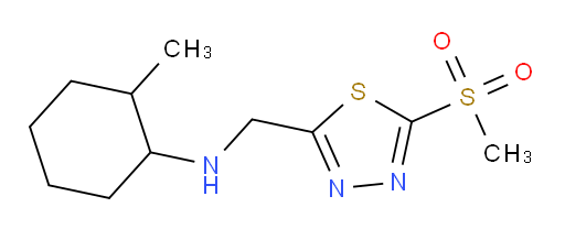 2-methyl-N-((5-(methylsulfonyl)-1,3,4-thiadiazol-2-yl)methyl)cyclohexanamine