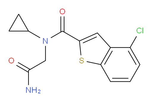 N-(2-amino-2-oxoethyl)-4-chloro-N-cyclopropylbenzo[b]thiophene-2-carboxamide