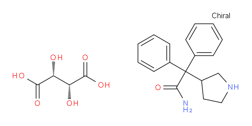 2,2-diphenyl-2-(pyrrolidin-3-yl)acetamide (2R,3R)-2,3-dihydroxysuccinate