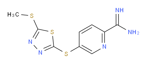 5-((5-(methylthio)-1,3,4-thiadiazol-2-yl)thio)picolinimidamide
