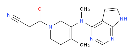 3-(4-methyl-3-(methyl(7H-pyrrolo[2,3-d]pyrimidin-4-yl)amino)-5,6-dihydropyridin-1(2H)-yl)-3-oxopropanenitrile