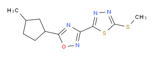 5-(3-methylcyclopentyl)-3-(5-(methylthio)-1,3,4-thiadiazol-2-yl)-1,2,4-oxadiazole