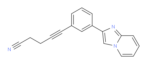 5-(3-(imidazo[1,2-a]pyridin-2-yl)phenyl)pent-4-ynenitrile