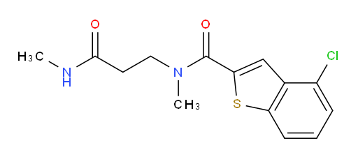 4-chloro-N-methyl-N-(3-(methylamino)-3-oxopropyl)benzo[b]thiophene-2-carboxamide